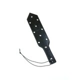 Black Leather Pointed Paddle With Holes