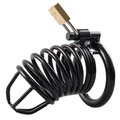 Torment Black Stainless Steel Spiral Chastity Cage