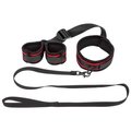 Red & Black Collar to Handcuffs Restraint