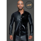 Long Sleeved Powerwetlook Shirt with Buttons