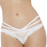 Seven 'til Midnight Crotchless White Lace and Mesh Cage Brief