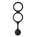 My Cock Ring Scrotum Ring with Weighted Ball Banger - Black