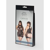 Fifty Shades of Grey Captivate Plus Size Black Lace Mini Dress - One Size Queen - Black