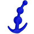 Sapphire Blue Silicone Anchor Anal Beads - 5 Inch