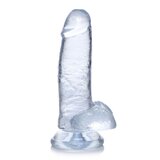Jock C-Thru - 8" Clear Dong with Balls