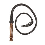 Luxury Wooden Handle Leather Bull Whip