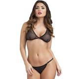 Lovehoney Sheer Triangle Bra and Crotchless G-String Set