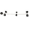 Zado Metal Chain Set with Leather Cuffs - Black