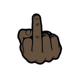 Middle Finger Pin - Chocolate