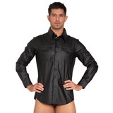 Leatherette Fitted Shirt