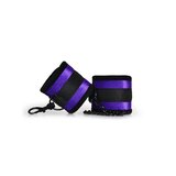 Purple Velvet Ankle Cuffs With Detachable Chain