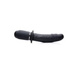 Power Pounder Vibrating and Thrusting Silicone Dildo - Black