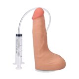 The Realistic Cock - Squirting Cock - With Removable Vac-U-Lock Suction Cup - ULTRASKYN - 9.5" (with Balls) - Vanilla