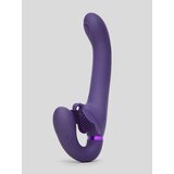Vive SATU Rechargeable Pulsing Strapless Strap-On with Clitoral Stimulation - Purple