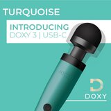 Doxy 3 USB-C Wand Massager in Turquoise: Budget-Friendly Silicone Powerhouse