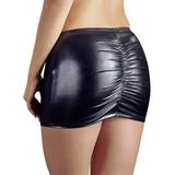 Cottelli Wet Look Ruched Back Miniskirt