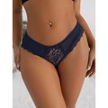 Touch Me Plus Size Blue Criss Cross Knickers - L/XL