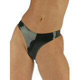 Moulded Latex Thong in Black