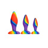 Simply Sweet Rainbow Silicone Butt Plug Set