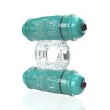 4B Double Wammy Vibrating Ring - Kiwi