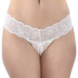 Lovehoney White Crotchless Pearl Thong