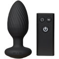 Nexus Tornado Rotating and Vibrating Butt Plug - Black - M