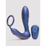 Hueman Black Hole Galactic Silicone Remote Control Cock Ring Butt Plug - Purple