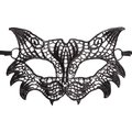 Flirt Frisky Feline Black Lace Cat Eye Mask