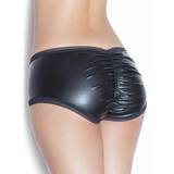 Coquette Darque Wet Look and Lace Hot Pants