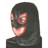 Leather Hood with Red Detail - One Size