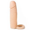 Realistic Cock Extension Sleeve with Ball Ring
