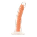 Neo Elite - Glow in the Dark - 7.5 Inch Silicone Dual Density Cock - Neon Orange