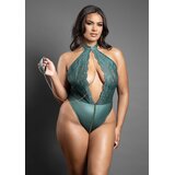 Keyhole Halter Teddy and Leash - Queen Size