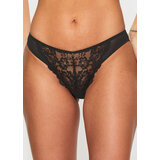 Ann Summers Sexy Lace Crotchless Brazilian Knickers, Black
