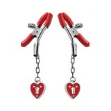 Captive Heart Padlock Nipple Clamps
