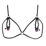Bad Kitty Fetish Bra with Silicone Nipple Clamps