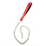 Red Leather Chain Lead