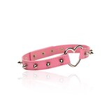 Spiked Heart Choker - Pink