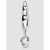 njoy Disco Rippled Textured Stainless Steel G/P-Spot Dildo - Silver