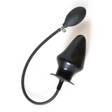 Large Black Moulded Latex Inflatable Butt Plug