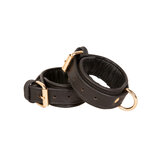 Black Leather Cuffs With D Ring