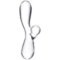 Glacier Glass Clear Curved G-Spot Rabbit Dildo - 7.5 Inch