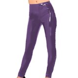 Purple PVC Leggings