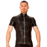 Black Collared Armour Latex T-Shirt