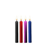 Teasing Wax Candles - Small - 4 Pack - Paraffin - Mixed Colours