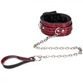 Savage Love Faux Croc Leather Collar & Leash