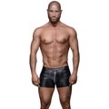 Noir Handmade Boxer Shorts with Zipper - Black - S