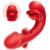 Romy - Rose Rotation Tongue Licking Clitoral Stimulator  Flapping G-spot Vibrator