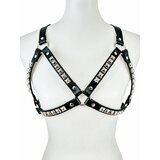 Vegan Leather Pyramid Studded Bra Harness
