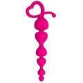 Silicone Heart Anal Beads - 7 Inch